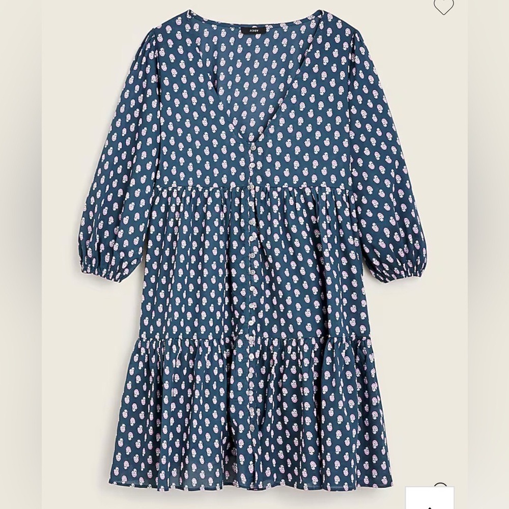 Jcrew - Tiered cotton voile beach dress in best buds - size small